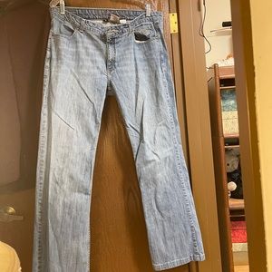 Harley Davidson 31Tall light wash jeans.